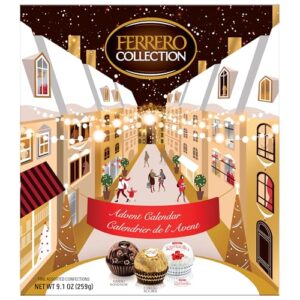 Ferrero Rocher Collection 2024 Advent Calendar, 24 Piece Premium Gourmet Assorted Chocolate, Hazelnut Milk Chocolate, Dark Chocolate and Coconut, 9.6 Oz